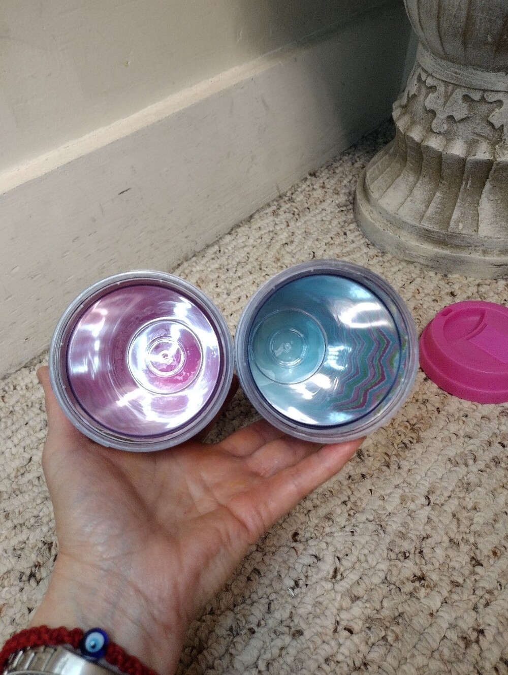 Lilly Pulitzer Floral Travel Tumbler Duo - Pink & Blue Lids - Picture 4 of 6